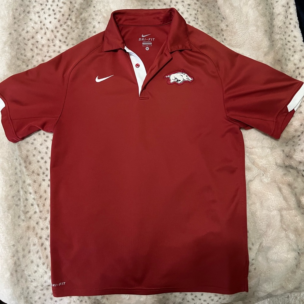 Arkansas Razorback Nike Dri-fit polo, Medium, Short Sleeve